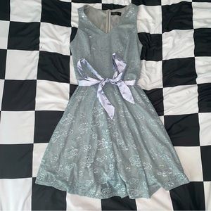 Gray lace dress